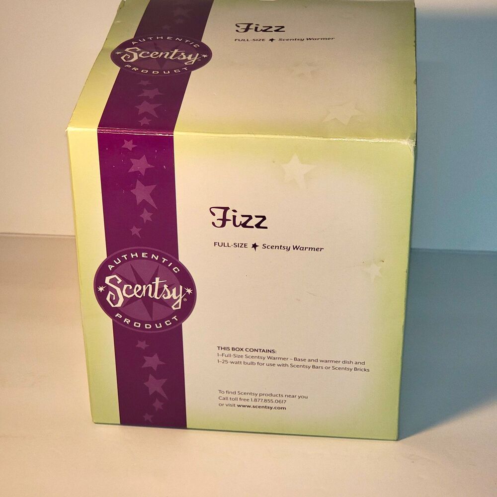New Scentsy FIZZ Full Size Wax Warmer White Ceramic Bubbles Retired NIB